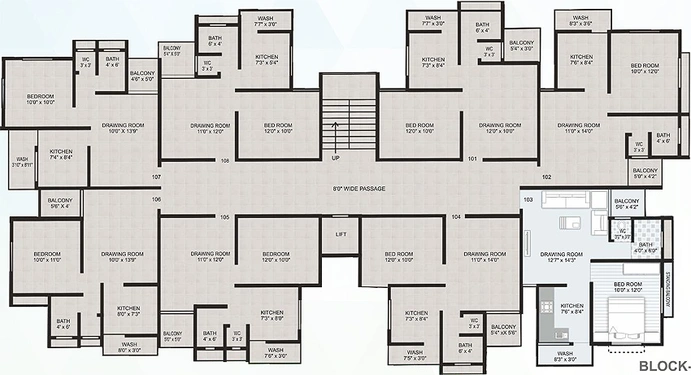 Floor Plan of Shree Labh Residency in Pethapur, Gandhinagar - Image 149123