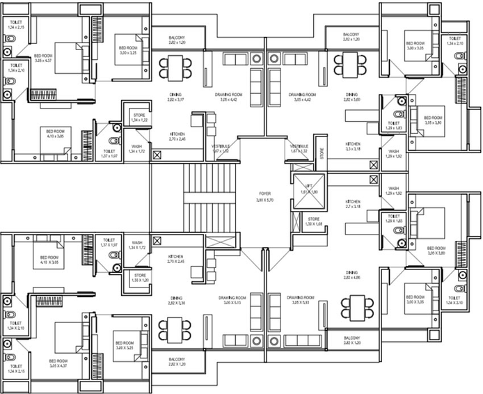 Floor Plan of Shivaay Spenta Square in Vavol, Gandhinagar - Image 151452