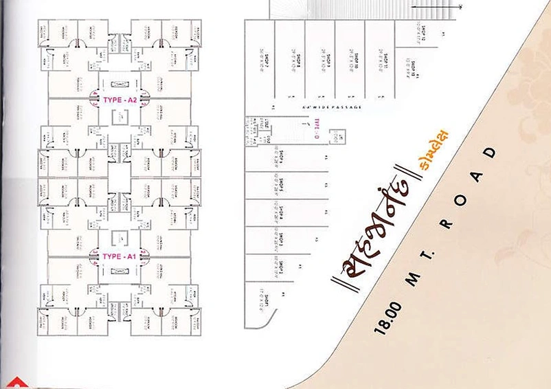 Master Plan of Siddheshwar Sahjanand Residency in Nana Varachha, Surat - Image 178432