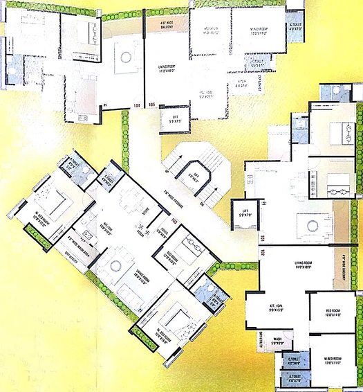 Floor Plan of Shivdhara Heights in Nana Varachha, Surat - Image 179084