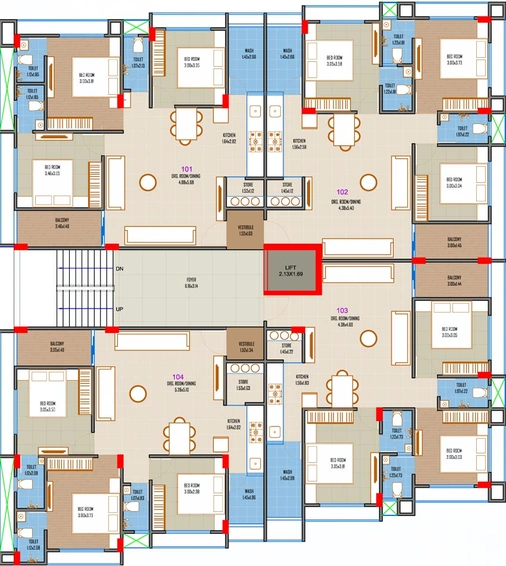 Floor Plan of Sakar Harmony in New Maninagar, Ahmedabad - Image 97717