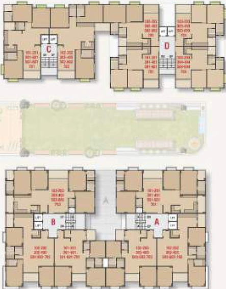 Floor Plan of Sarthak Fortune in Randesan, Gandhinagar - Image 148350