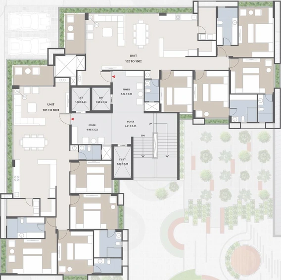Floor Plan of KV Avani Amrut in Jodhpur Village, Ahmedabad - Image 99570