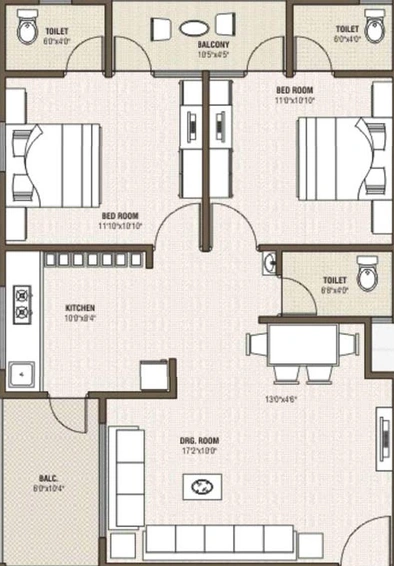 2 BHK Flat in Subh Sharnam Greens in Kalol, Gandhinagar - Image 814853