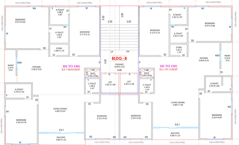 Floor Plan of Omkar Solitaire Liberty in Mota Varachha, Surat - Image 96647