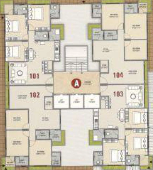 Floor Plan of Amideep Royal Hills in Mota Varachha, Surat - Image 178191