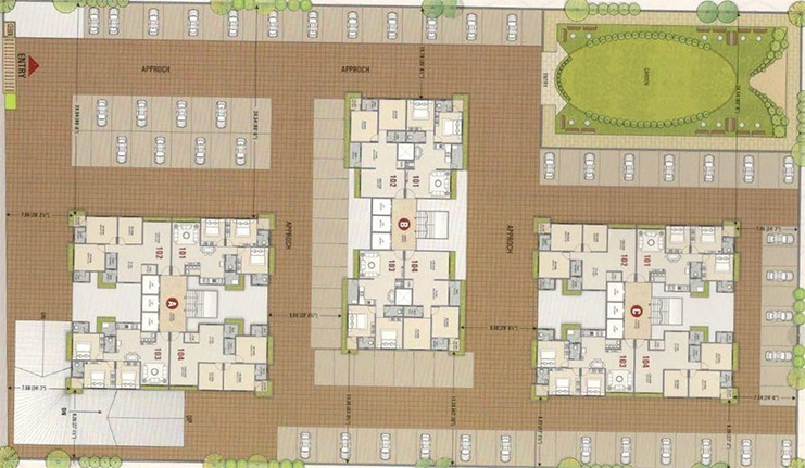 Master Plan of Amideep Royal Hills in Mota Varachha, Surat - Image 178192