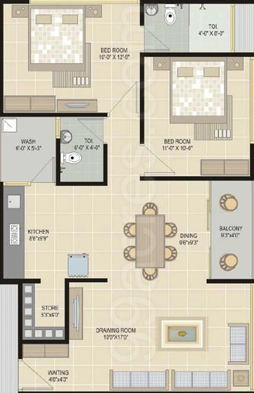 2 BHK Flat in Sahajanand Devkrupa Rhythm in Sargasan, Gandhinagar - Image 816077