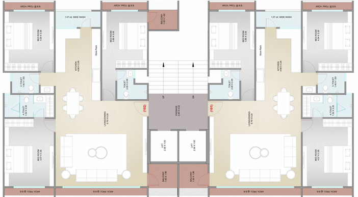 Floor Plan of Shalibhadra The Legacy in Vesu, Surat - Image 96655