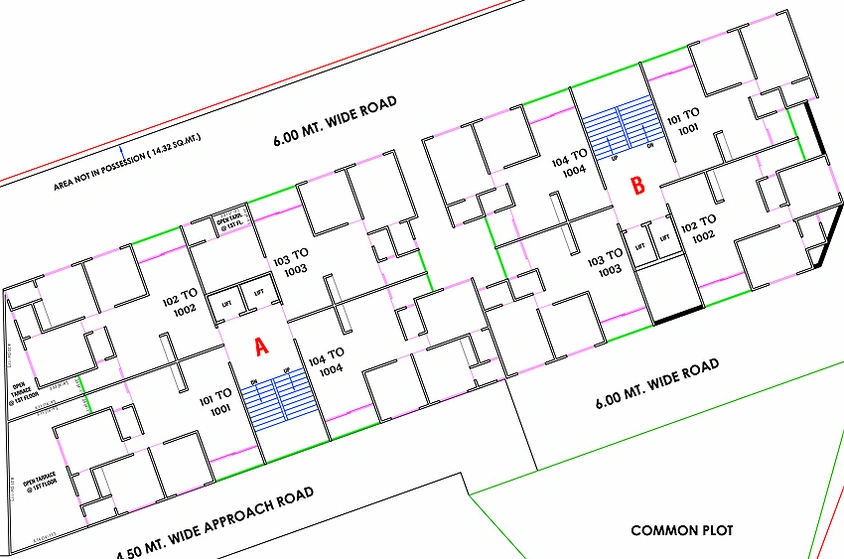 Floor Plan of Nilkanth Vatika in Vastral, Ahmedabad - Image 149086