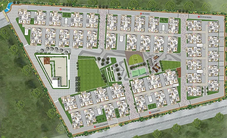Master Plan of Crown Whistling Woods in Gachibowli, Hyderabad - Image 172926