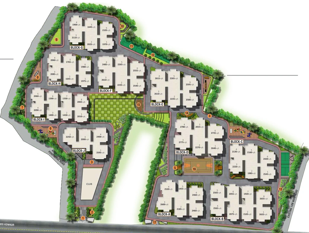 Master Plan of Om Sree Heights in Yapral, Hyderabad - Image 172829