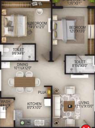 2 BHK Flat in EIPL Apila in Gandipet, Hyderabad - Image 817440