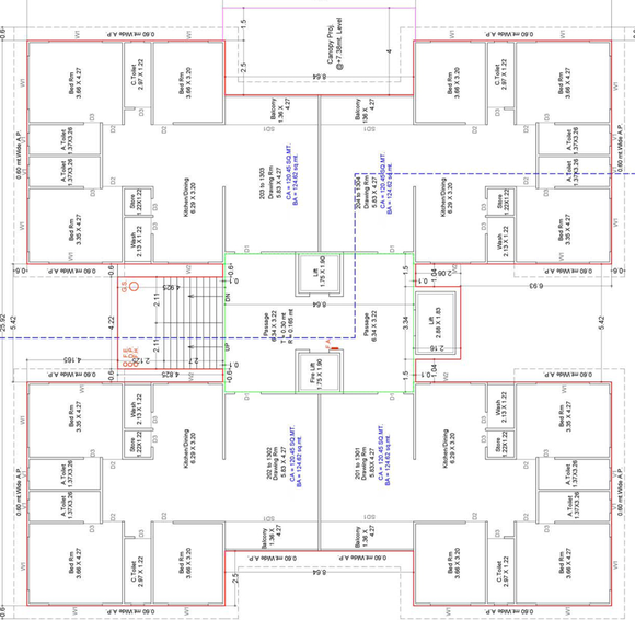 Floor Plan of Narayan Coral Aroma in Vesu, Surat - Image 96665