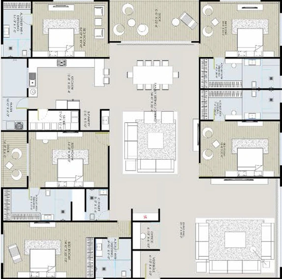 5 BHK Flat in Ravani Cellestial Dreams in Vesu, Surat - Image 817951
