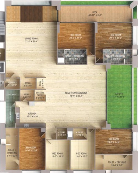 6 BHK Flat in Ravani Cellestial Dreams in Vesu, Surat - Image 817952