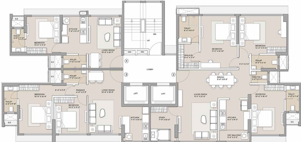 Floor Plan of Arkade Crown in Borivali West, Mumbai - Image 27834
