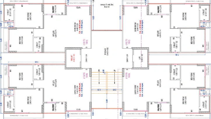 Floor Plan of Shiv Meera Pearl in Nana Varachha, Surat - Image 96312
