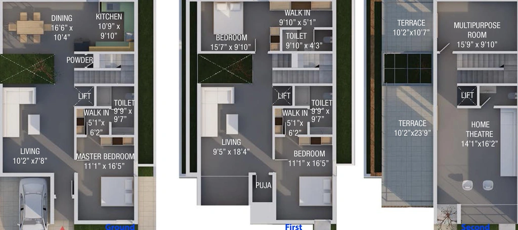 3 BHK House/Villa in Prajay Treetops in Shamirpet, Hyderabad - Image 817458