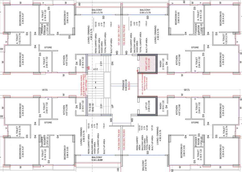 Floor Plan of Laxmi Aster in Katargam, Surat - Image 96322