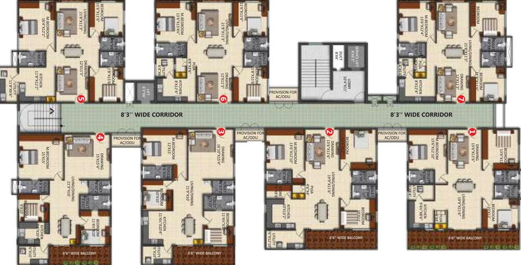 Floor Plan of Aashvi Urban Habitat in Uppal, Hyderabad - Image 172800