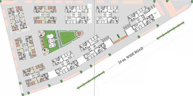 Master Plan of Shree Amba Luxuria Phase 1 in Kamrej, Surat - Image 176596