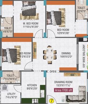 3 BHK Flat in Panchajanya Syamala Elite in Bachupally, Hyderabad - Image 817424