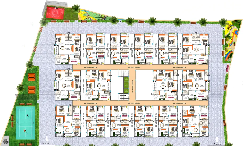 Master Plan of Panchajanya Syamala Elite in Bachupally, Hyderabad - Image 172785