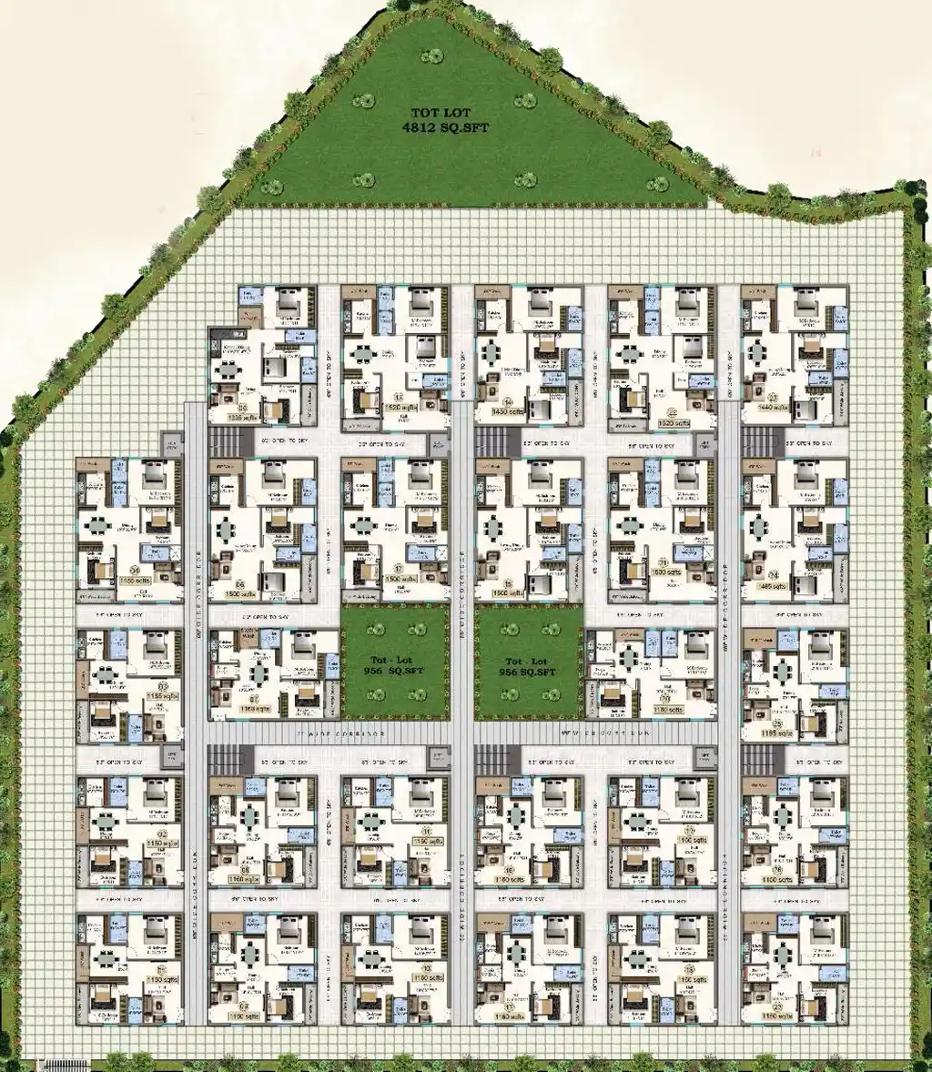 Master Plan of Srinidhi Indraprastha Residency in Bachupally, Hyderabad - Image 172580