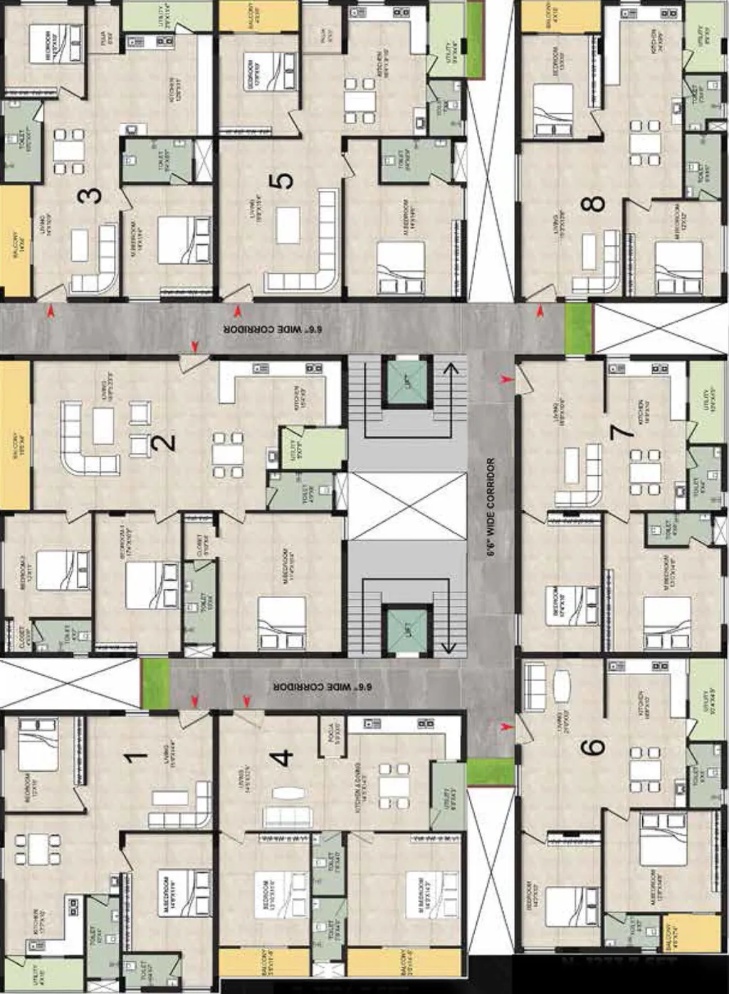 Floor Plan of Cozy Essence Elite in Kompally, Hyderabad - Image 172304