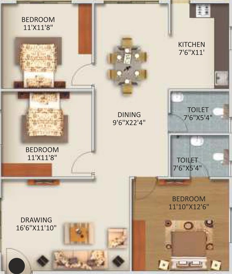 2.5 BHK Flat in ELV Cosmopolis in Adibatla, Hyderabad - Image 817269