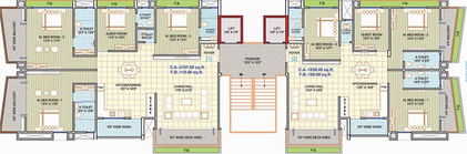 Floor Plan of Meera Tapti Greenz in Mota Varachha, Surat - Image 180074