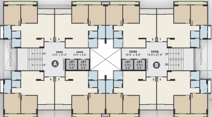 Floor Plan of Dharti Saket Heaven in New Ranip, Ahmedabad - Image 97513