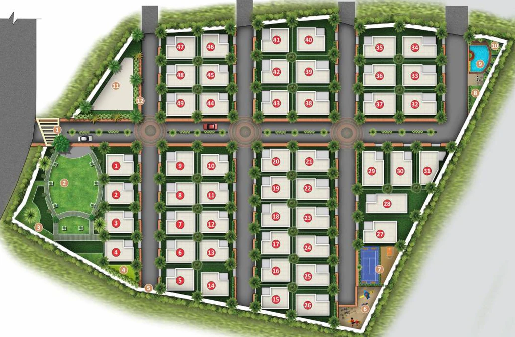 Master Plan of GK Alam Villas in Yapral, Hyderabad - Image 172335