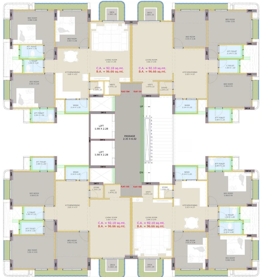Floor Plan of Shivay Shivalik Crown in Althan, Surat - Image 96673