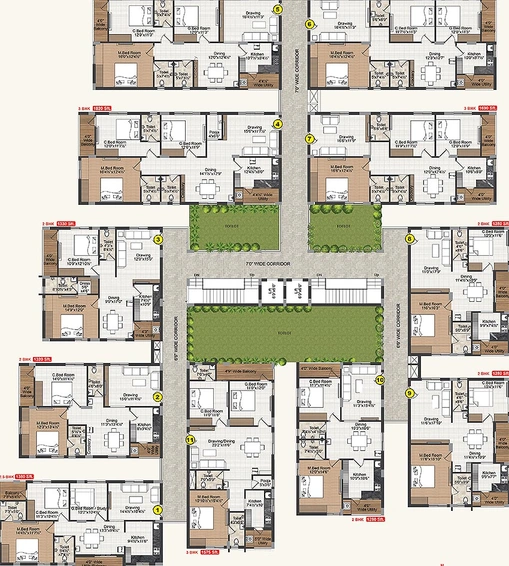 Floor Plan of Saaghar Bhuvana in Ameenpur, Hyderabad - Image 172476