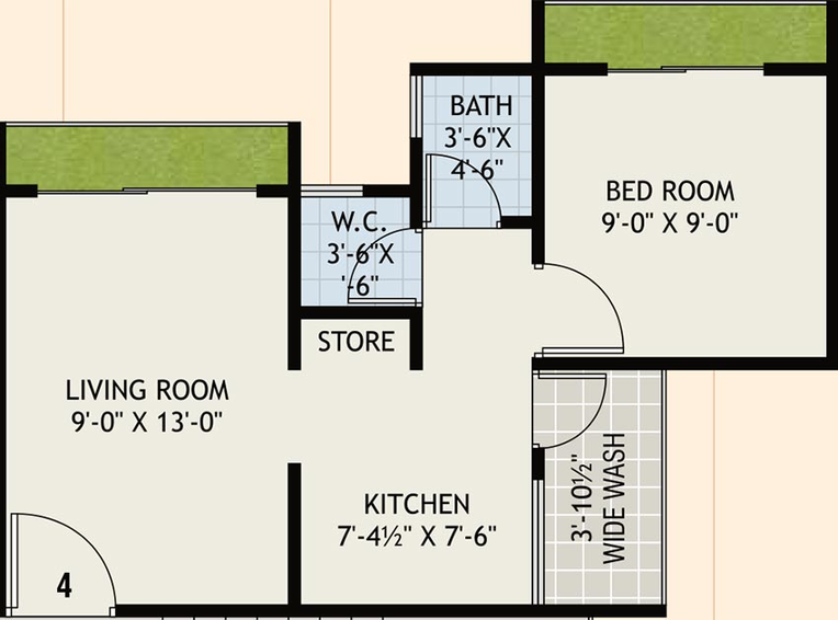 1 BHK Flat in Aakar Al Madina Residency in Udhana Darwaja, Surat - Image 818643