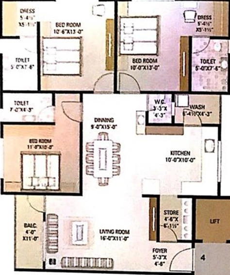 3 BHK Flat in Bharucha Elite Enclave in Rander, Surat - Image 817988