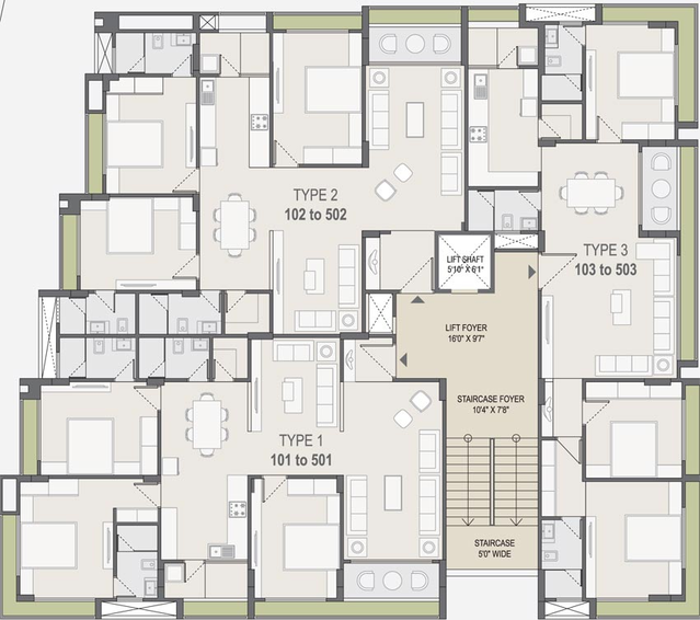 Floor Plan of Vishnu Giriraj Avinya in Ambawadi, Ahmedabad - Image 99506