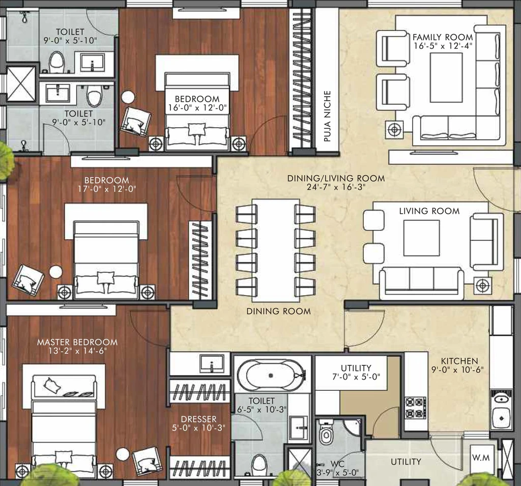 3 BHK Flat in Signature Horizon in Manikonda, Hyderabad - Image 817332