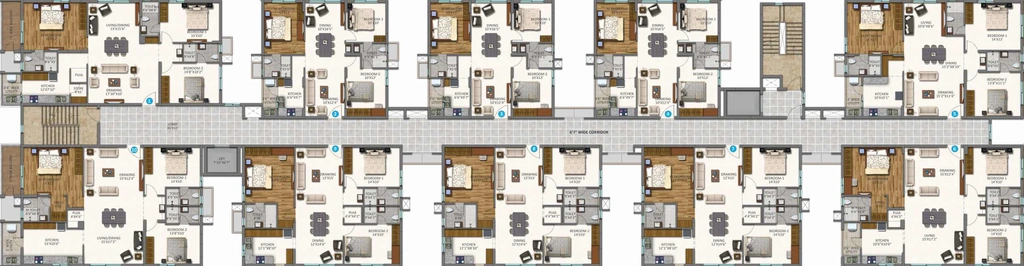 Floor Plan of Niharika Lakefront in Khajaguda, Hyderabad - Image 172425