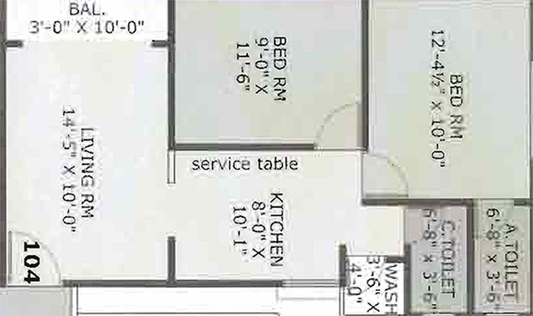 2 BHK Flat in Harikrushna Township in Mota Varachha, Surat - Image 818225