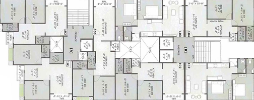 Floor Plan of Harikrushna Township in Mota Varachha, Surat - Image 175146