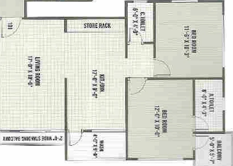 2 BHK Flat in VK Shikhin Heights in Bhimrad, Surat - Image 819445