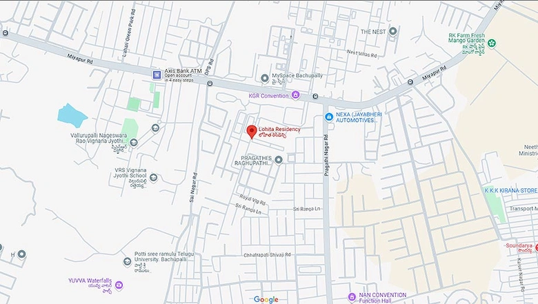 Location of Lohita Residency in Bachupally, Hyderabad - Image 172671