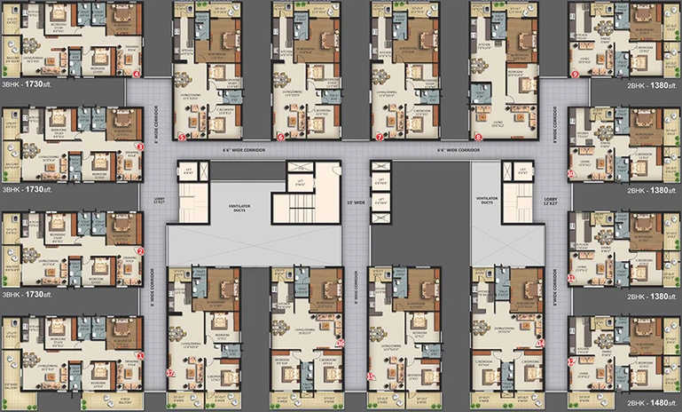 Floor Plan of AVL Samskruthi in Manikonda, Hyderabad - Image 172241