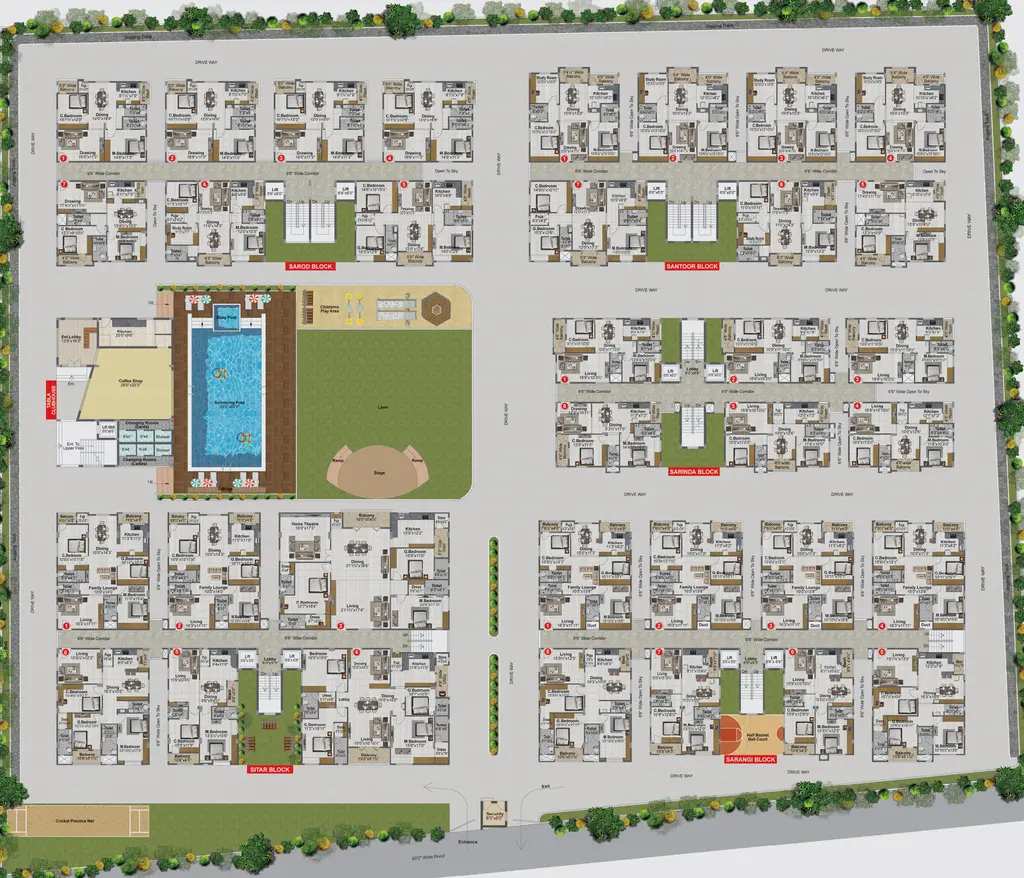 Master Plan of Srusti Symphony in Kondapur, Hyderabad - Image 172606