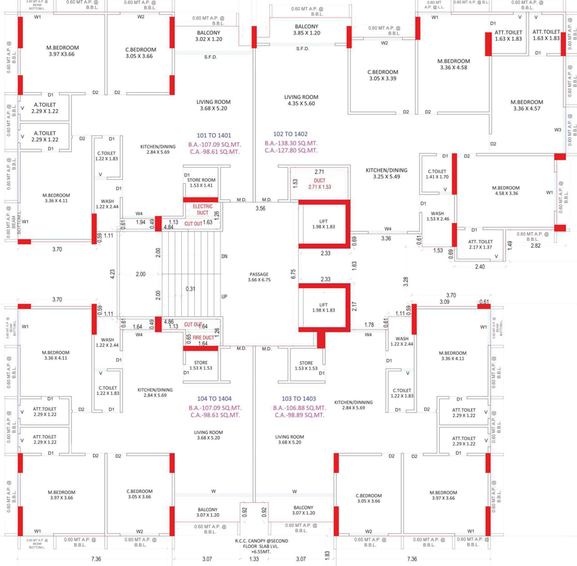 Floor Plan of Gajanand Eva Icon in Mota Varachha, Surat - Image 96407