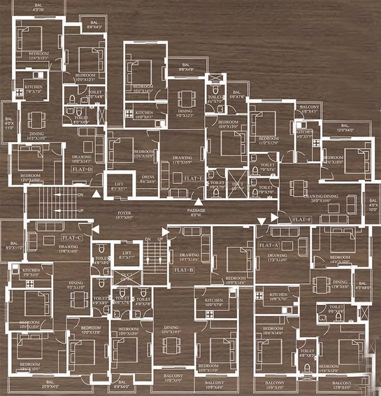 Floor Plan of Maa Elite Enclave in Morabadi, Ranchi - Image 186420