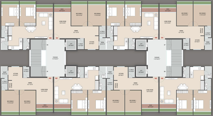 Floor Plan of Laxmi Millennium in Vesu, Surat - Image 96420